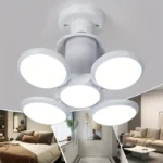 1pc Garage Light 40W LED Garage Light Football Shaped Garage Bulb 4+1 Panels Garage Lighting 6500K Deformable Garage Light Ceiling LED Shop Light For Workshop, Room, Attic Basement Perfect for Homes, Bars, Restaurants and Hotel Decor