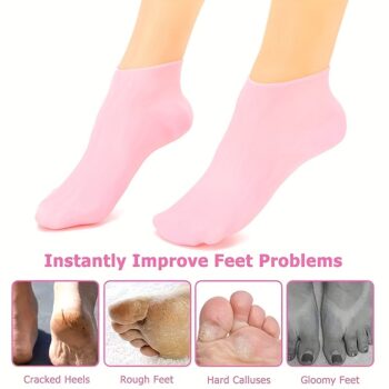 2 Pairs of Silicone Gel Moisturizing Socks | Special Offer: Buy 1 Get 1 Free!